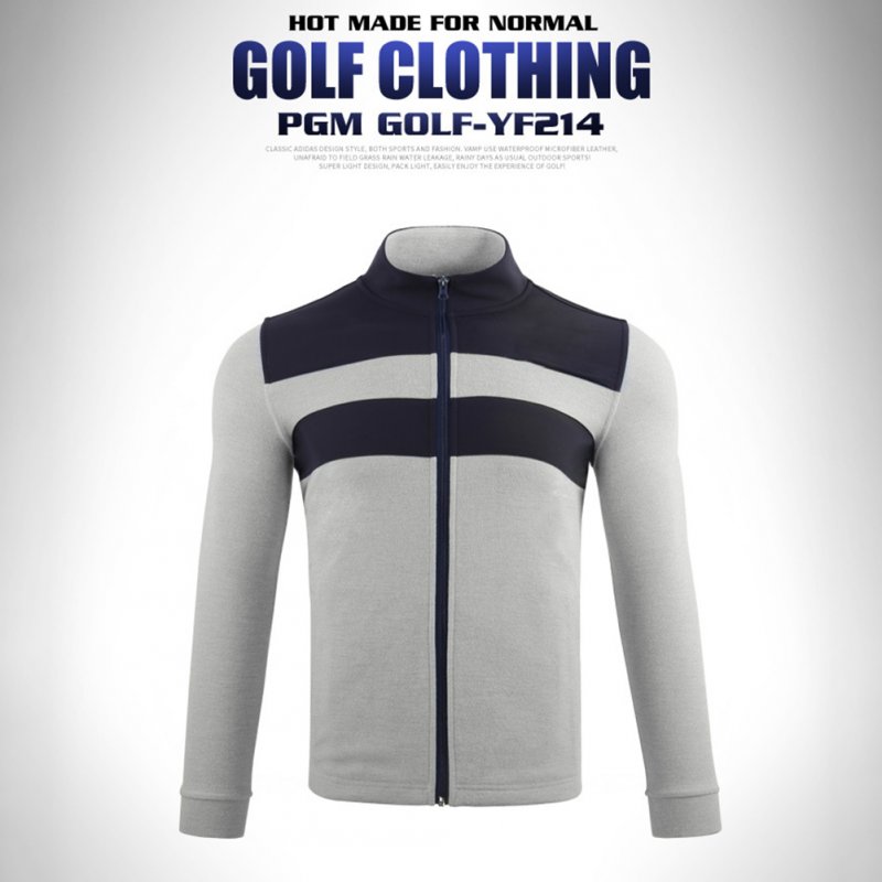 Golf Clothes Autumn Winter Long Sleeve Jacket Warm Knitted Clothes Yf214 gray_M