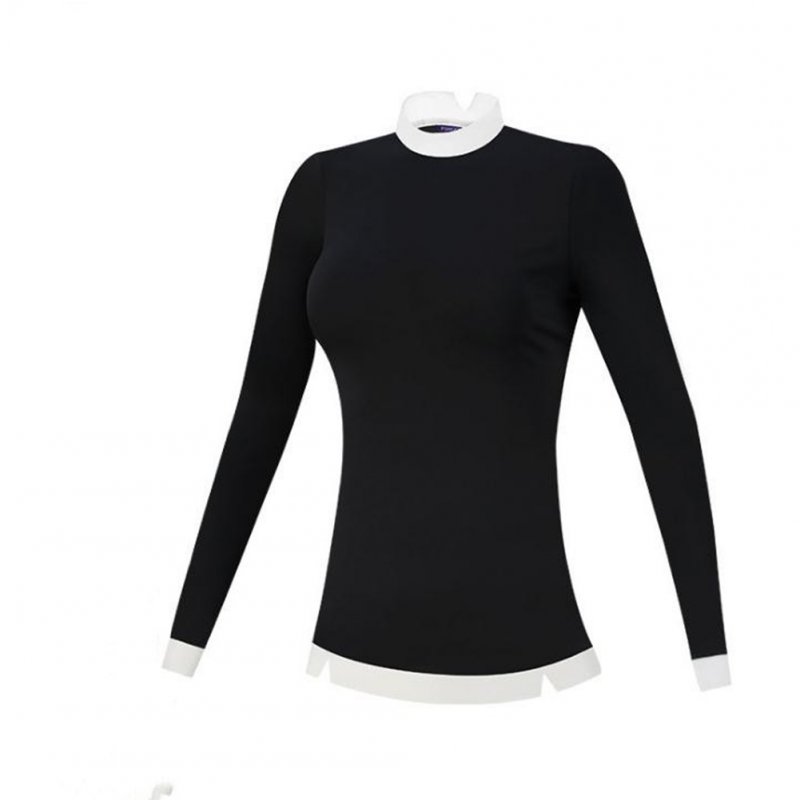 Golf Clothes Female Autumn Winter Clothes Long Sleeve T-shirt Slim Golf Suit for Women black_XL