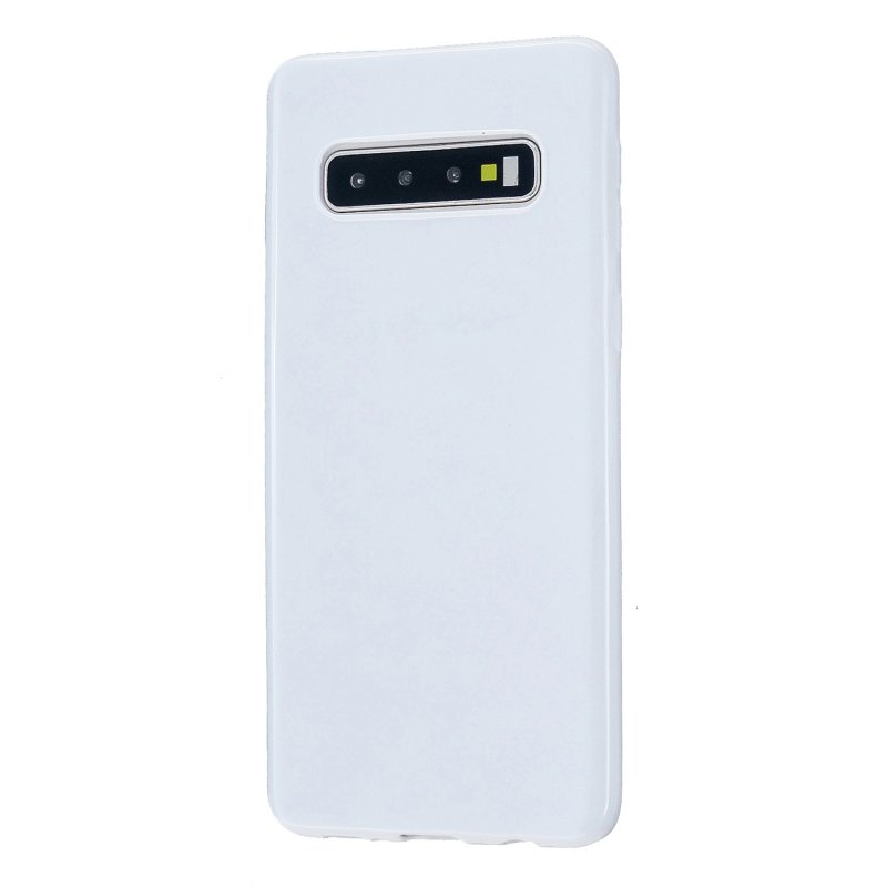 For Samsung S10/S10E/S10 Plus Cellphone Case Precise Cutouts Simple Profile Soft TPU Mobile Phone Shell Milk white