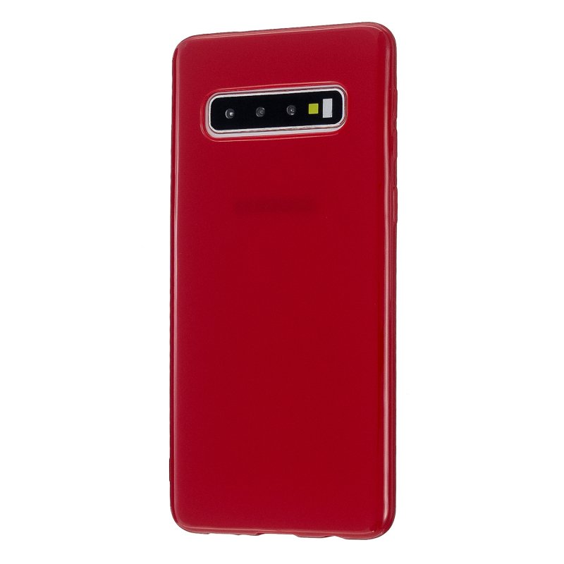 For Samsung S10/S10E/S10 Plus Cellphone Case Precise Cutouts Simple Profile Soft TPU Mobile Phone Shell Rose red