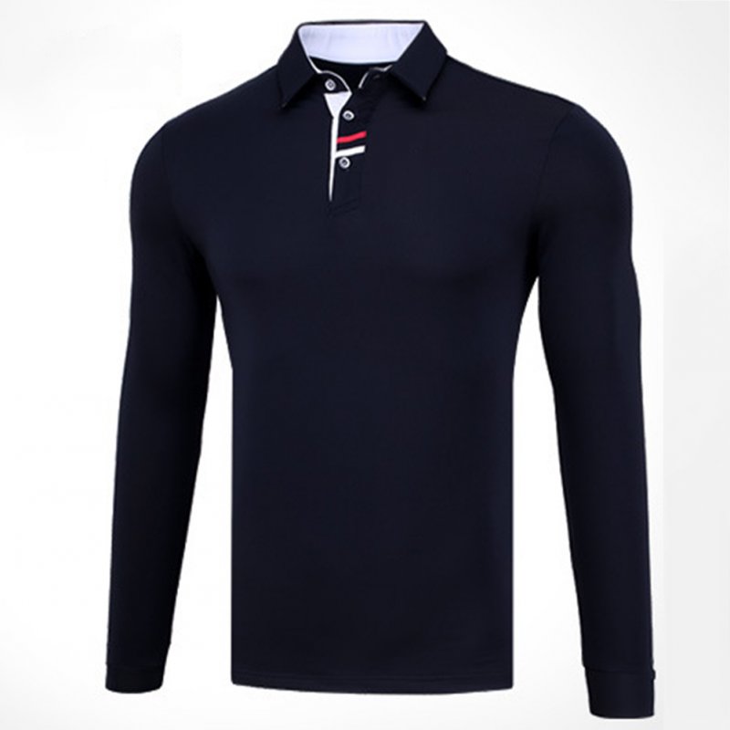 Golf Clothes Male Long Sleeve T-shirt Autumn Winter Clothes YF095 navy blue_M