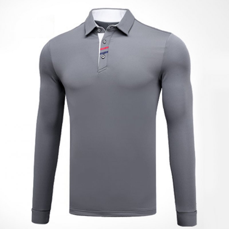 Golf Clothes Male Long Sleeve T-shirt Autumn Winter Clothes YF095 gray_M