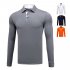 Golf Clothes Male Long Sleeve T shirt Autumn Winter Clothes YF095 gray XL