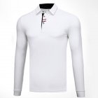 Golf Clothes Male Long Sleeve T-shirt Autumn Winter Clothes YF095 white_M