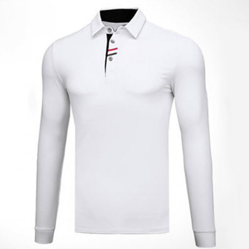 Golf Clothes Male Long Sleeve T-shirt Autumn Winter Clothes YF095 white_XXL