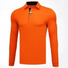 Golf Clothes Male Long Sleeve T shirt Autumn Winter Clothes YF095 orange XL