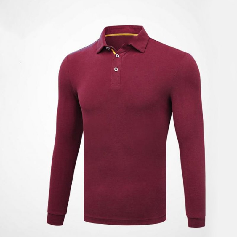 Golf Clothes Male Long Sleeve T-shirt Autumn Winter Clothes for Men YF148 red_L