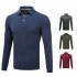 Golf Clothes Male Long Sleeve T shirt Autumn Winter Clothes for Men YF148 royal blue M