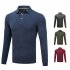 Golf Clothes Male Long Sleeve T shirt Autumn Winter Clothes for Men YF148 red XL