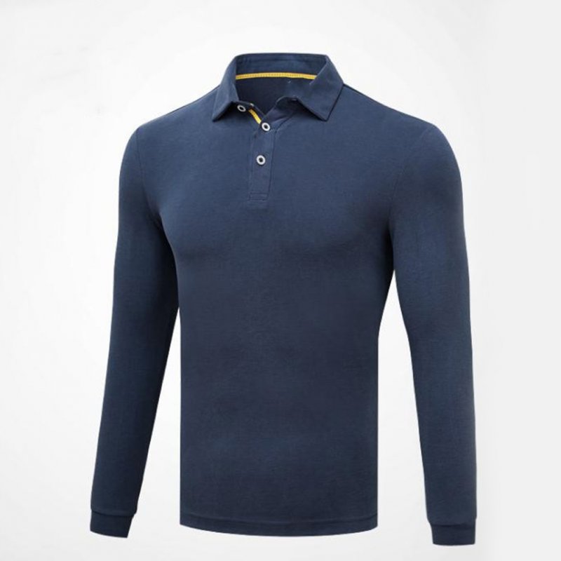 Golf Clothes Male Long Sleeve T-shirt Autumn Winter Clothes for Men YF148 royal blue_L