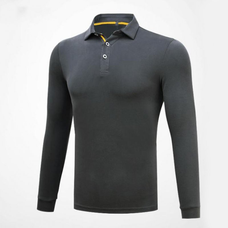 Golf Clothes Male Long Sleeve T-shirt Autumn Winter Clothes for Men YF148 dark gray_L