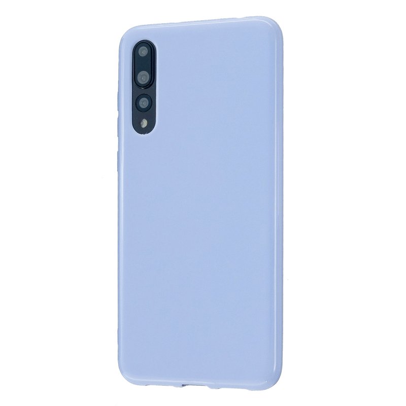 For HUAWEI P20/P20 Lite/P20 Pro Cellphone Case Simple Profile Soft TPU Phone Case Anti-Slip Smartphone Cover Taro purple