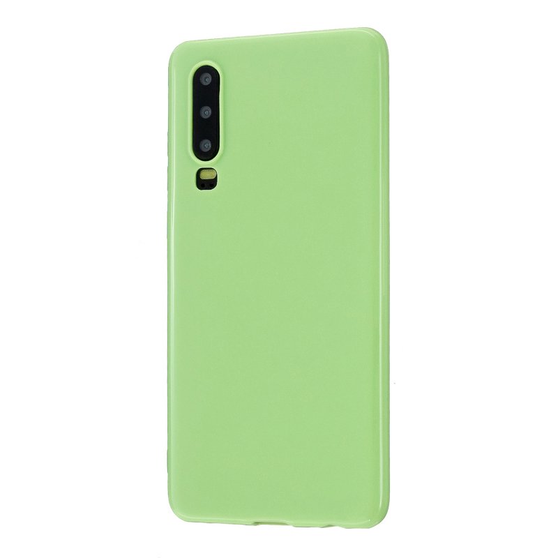 For HUAWEI P30/P30 Lite/P30 Pro Cellphone Case Simple Profile Soft TPU Scratch Proof Phone Shell Fluorescent green