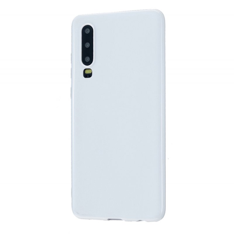 For HUAWEI P30/P30 Lite/P30 Pro Cellphone Case Simple Profile Soft TPU Scratch Proof Phone Shell Milk white