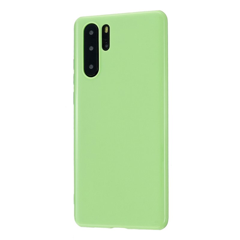 For HUAWEI P30/P30 Lite/P30 Pro Cellphone Case Simple Profile Soft TPU Scratch Proof Phone Shell Fluorescent green