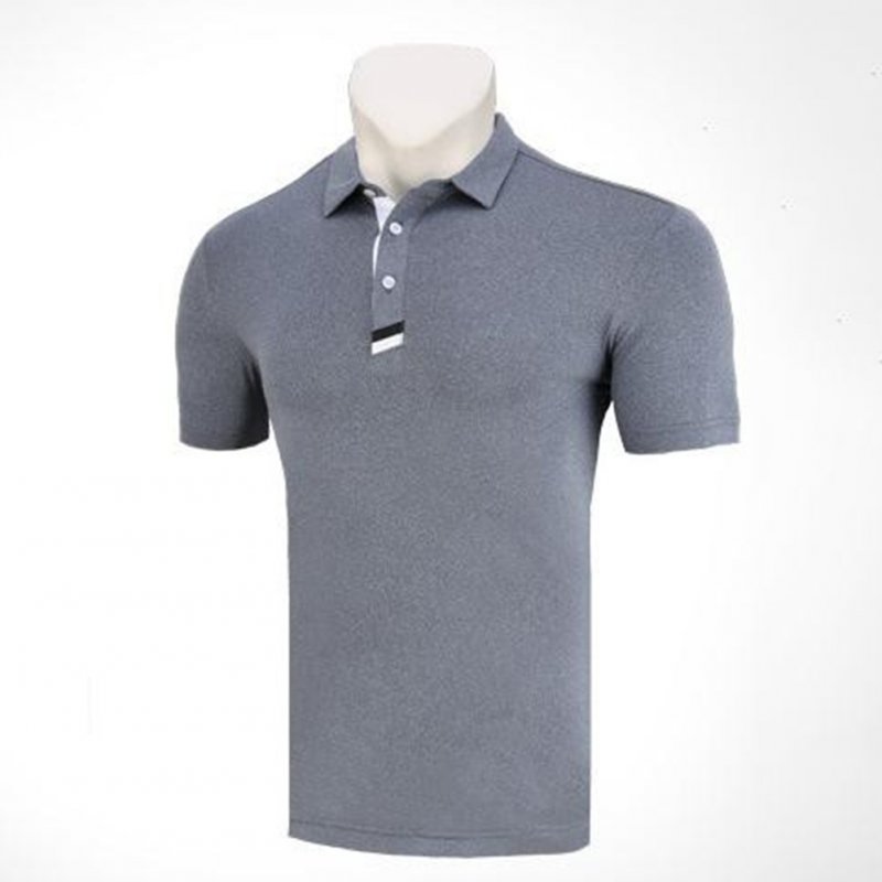 Golf Clothes Male Short Sleeve T-shirt Summer Golf Ball Uniform for Men flecking gray_M