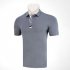 Golf Clothes Male Short Sleeve T shirt Summer Golf Ball Uniform for Men flecking gray M