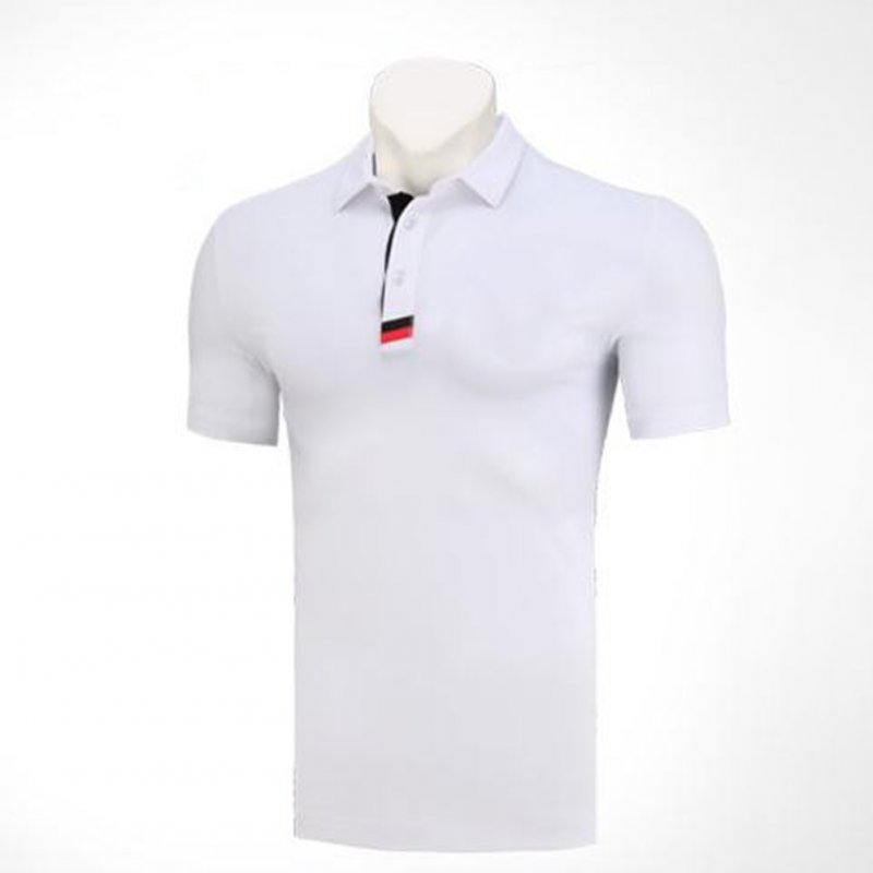 Golf Clothes Male Short Sleeve T-shirt Summer Golf Ball Uniform for Men white_M