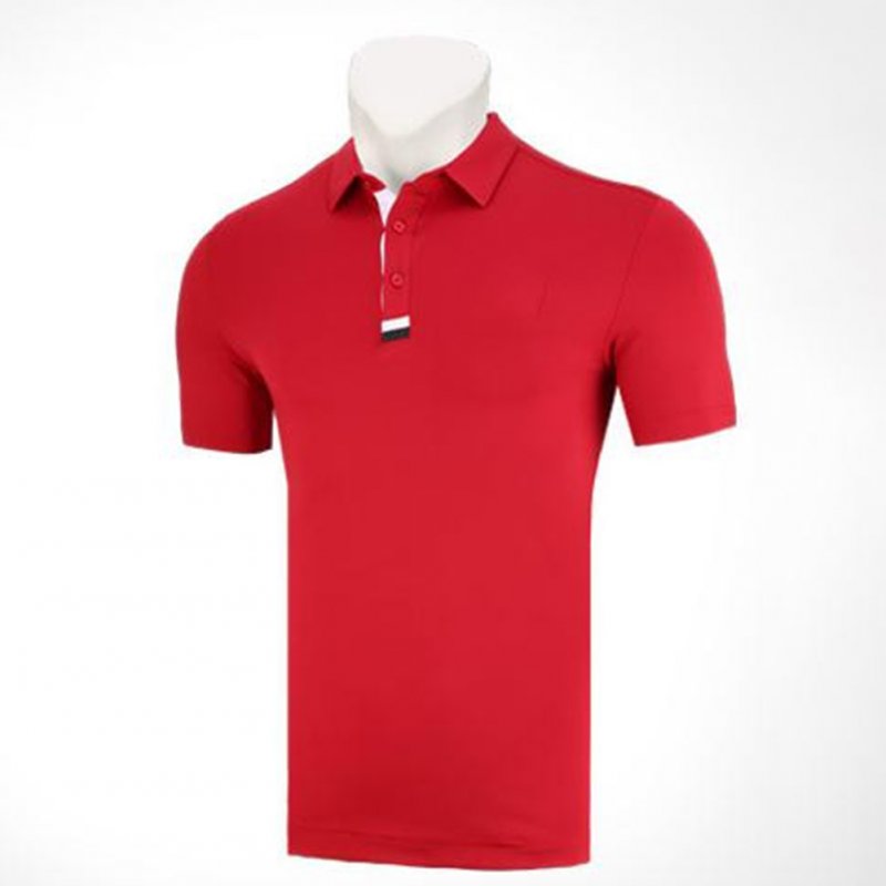 Golf Clothes Male Short Sleeve T-shirt Summer Golf Ball Uniform for Men red_XXL