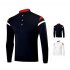 Golf Clothes Male Simier Ball Uniform Autumn Winter Male Long Sleeve T shirt  Navy XXL