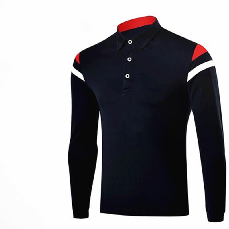 Golf Clothes Male Simier Ball Uniform Autumn Winter Male Long Sleeve T-shirt  Navy_XXL
