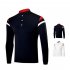 Golf Clothes Male Simier Ball Uniform Autumn Winter Male Long Sleeve T shirt  Navy XXL
