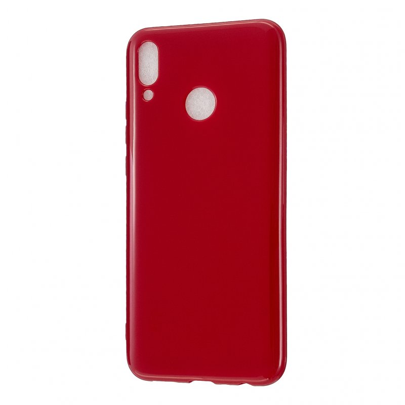 For HUAWEI Y9/Y9 Prime 2019 Cellphone Shell Glossy TPU Case Soft Mobile Phone Cover Full Body Protection Rose red