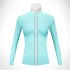 Golf Clothes Women Long Sleeve T shirt Autumn Winter Warm Stand Collar Golf Suit YF205 blue S