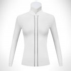 Golf Clothes Women Long Sleeve T shirt Autumn Winter Warm Stand Collar Golf Suit YF205 white L