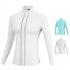 Golf Clothes Women Long Sleeve T shirt Autumn Winter Warm Stand Collar Golf Suit YF205 white L