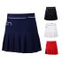 Golf Clothes for Women Anti emptied Pantskirt Cotton Soft Breathable Sweat Absorbtion Skirt QZ041 navy blue L