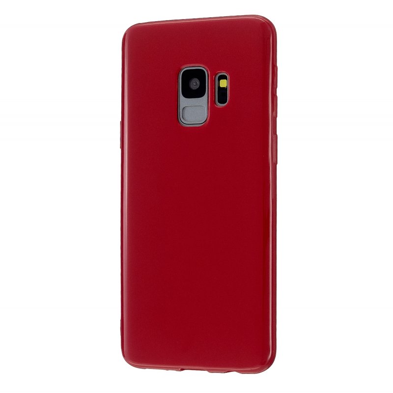 For Samsung S9/S9 Plus Mobile Phone Cover Classic Plain Design Classic Smartphone Case Soft TPU Phone Shell Rose red