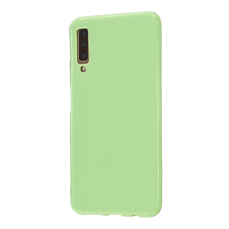 For Samsung A7 2018/A920 Smartphone Case Soft TPU Precise Cutouts Anti-slip Overal Protection Cellphone Cover  Fluorescent green