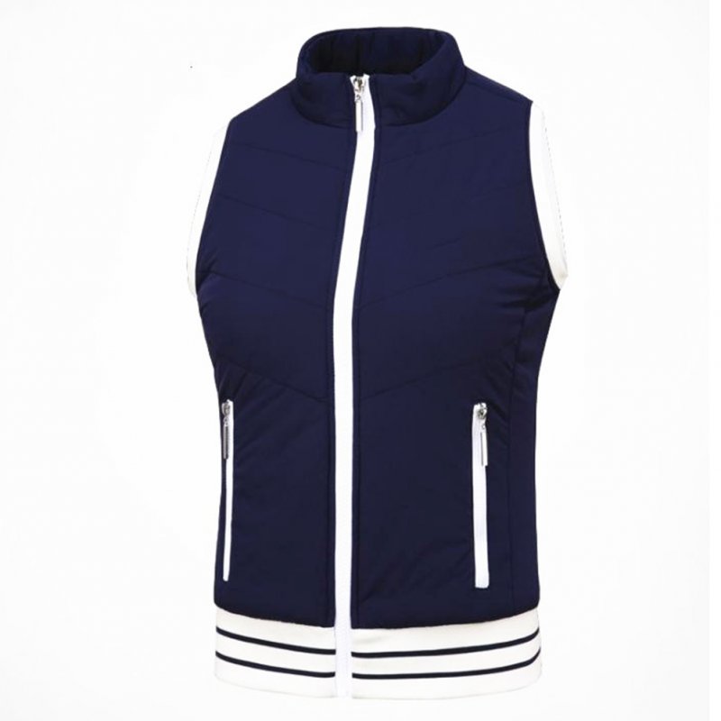 Golf Clothes for Women Vest Thicken Simier Warm Sport Vest Golf Suit Plus vest [cyan]_S