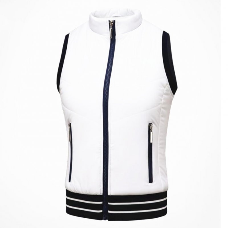 Golf Clothes for Women Vest Thicken Simier Warm Sport Vest Golf Suit Plus vest [white]_XL