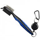 Golf Club Brush Golf Groove Cleaning Brush 2 Sided Golf Putter Wedge Ball Groove Cleaner Kit Cleaning Tool Golf Accessories blue