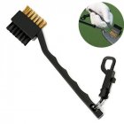 Golf Double side Putter Wedge Cleaning Brush Cleaner Portable Pocket Kit Tool   Black