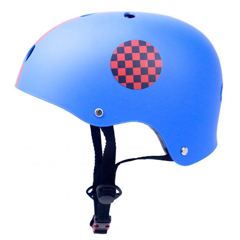 Skate Scooter Helmet Skateboard Skating Bike Crash Protective Safety Universal Cycling Helmet CE Certification Exquisite Applique Style blue_L
