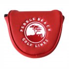 Golf Head Covers PU Waterproof Thicken   Magnetic Buckle Plush Golf Putter Cover Headcover red