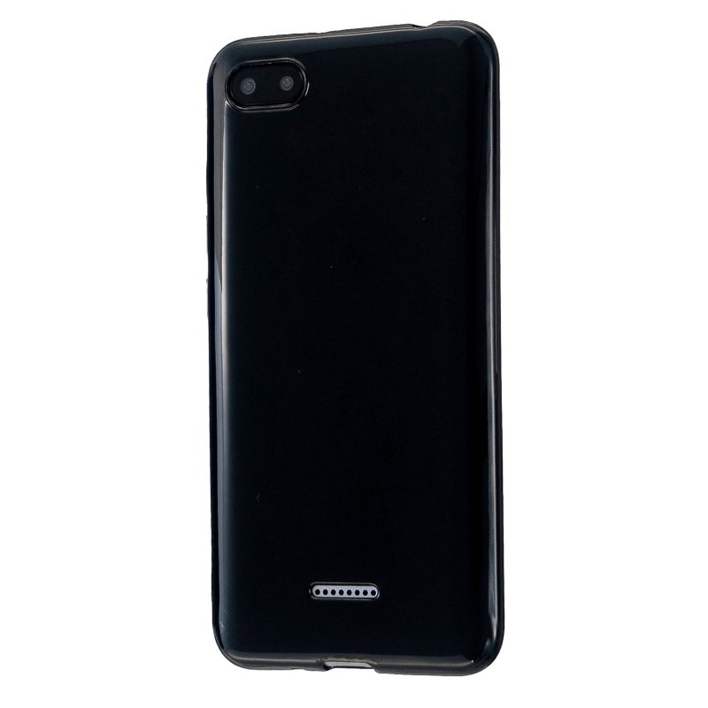For Redmi 6/6A/6 Pro Cellphone Case Simple Profile Soft TPU Ultra Light Anti-Scratch Phone Cover Bright black
