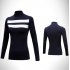 Golf Sun Block Base Shirt Milk Fiber Long Sleeve Autumn Winter Clothes YF144 navy blue  thick version  L