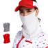 Golf Sunscreen Mask Ladies Breathable Ice Silk Mask Plus Size Sunscreen Scarf gray