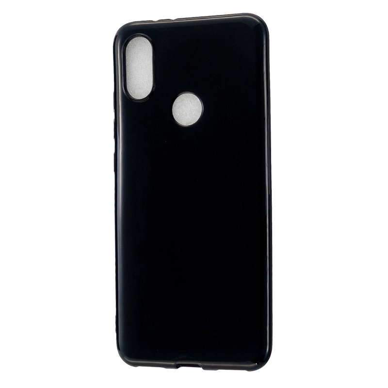 For Redmi 6/6A/6 Pro Cellphone Case Simple Profile Soft TPU Ultra Light Anti-Scratch Phone Cover Bright black