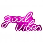 Good Vibes Neon Signs For Wall Decor 3W USB Powered Plug And Play Led Sign Lighting Night Light For Bars Cafes Bedroom Girls Birthday Party Decoration Holiday Gifts pink
