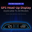 Gps Hud Head Up Display Car Hd Digital Speedometer Smart Alarm Universal Odometer With Adaptive Sensing Light Black