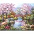 Graceful Sakura 40x50CM DIY Painting with Number Mark Painting Canvas Home Decor  without Frame  40x50CM