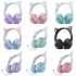 Gradient Cat Ears Noise Canceling Headset Stereo Sound Headphones Wireless Headphones With Built in Microphone For Home Gaming Pink   microphone