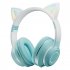 Gradient Cat Ears Noise Canceling Headset Stereo Sound Headphones Wireless Headphones With Built in Microphone For Home Gaming Pink   microphone