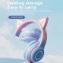 Gradient Cat Ears Noise Canceling Headset Stereo Sound Headphones Wireless Headphones With Built in Microphone For Home Gaming purple   microphone