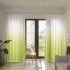 Gradient Wood Grain Printing Curtain Shading Drapes With Hanging Holes 1 2 7m High yellow